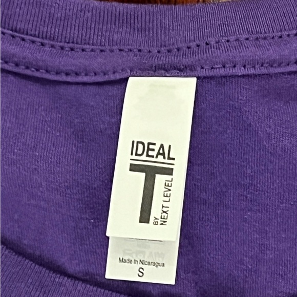 Pismo Beach Purple Graphic Tee - “Seas the Day”, size small and fitted - Picture 2 of 3